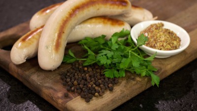 Sausage with peppercorns and cilantro