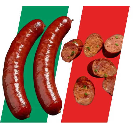 Salchicha italiana a la parrilla destacando carne premium